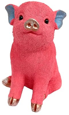 Sparschwein Spardose Schwein Schweinchen Großes Sparschwein Geld-Büchse Polyresin Sparbüchse Glücksschwein Ferkel (Pink)