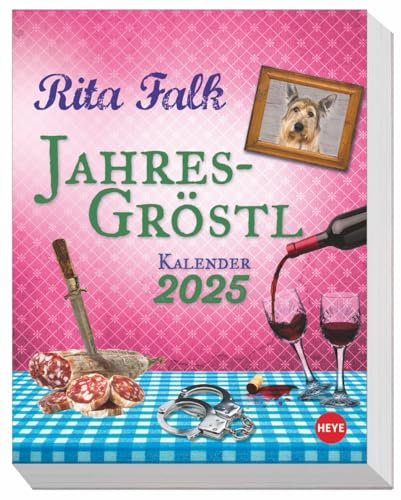 Jahresgröstl - Tagesabreißkalender 2025 - Heye-Verlag - Abreißkalender mit vielen lustigen Zitaten, Rezepten und Filmbildern - Rita Falk - 12,5 cm x 16 cm