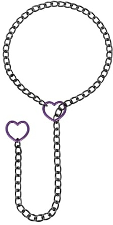 Milakoo Länkhalsband för kvinnor, choker-halsband med hjärthänge, berlocker, gotiska punksmycken, A1--80cm, Zink, Ingen ädelsten