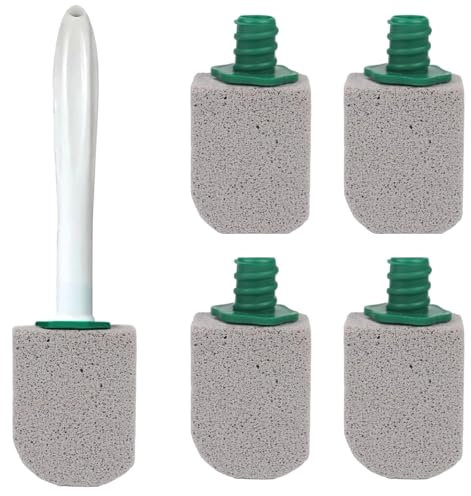 Pietra pomice, detergente per WC, 5 pezzi, pietra pomice, con manico lungo, blocco di pulizia per WC, pietra pomice per bagno, toilette, cucina, lavandino, macchie profonde