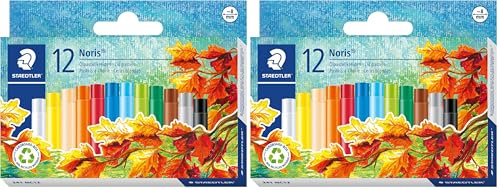 Staedtler - Noris Club - Pack de 12 Craies pastels à l'huile - Assortis