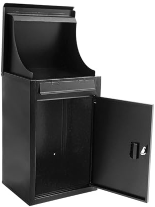 Wall-Mounted Parcel Drop Box & Mail Box with Key Lock, Large Capacity Heavy Duty Weatherproof Security Mailbox for Letters Packages, Home Office School Installation Included,16.5 * 13.8 * 25.4in