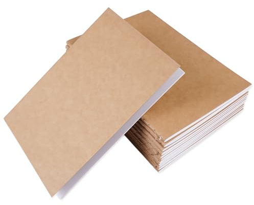 12 Pack Cuaderno de Kraft Blanda, 10.5 x 14 cm Cubierta Marrón Kraft Cuaderno, Libretas de Notas de Papel Krafts, Libreta Notas Sin Líneas, 48 Páginas/24 Hojas, para Oficinas, Escuelas, Viajes