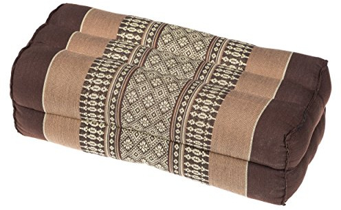 Handelsturm Yoga meditationskudde 35 x 15 x 10 cm, Kapok-stoppning, traditionell thailändsk design brun jordfärg