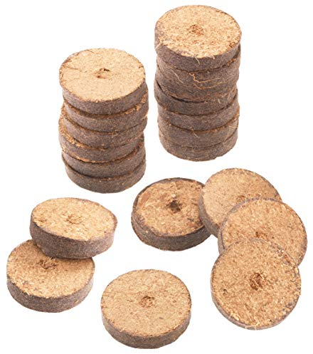 Meister Kokos-Quelltabletten Ø 3,5 cm - Praktisches Set mit 20 Stück - Mit pflegendem Nährstoff-Mix - 100% torffrei aus Kokos - Biologisch abbaubares Material / Kokostabletten / Kokoserde / FLOR79140