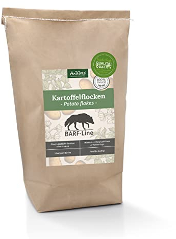 AniForte Barf Zusatz Hund Kartoffelflocken 5kg – Naturprodukt, Barf Hundefutter getreidefrei & glutenfrei, Flocken für Hunde ohne künstliche Zusätze, Kartoffelflocken für Hunde