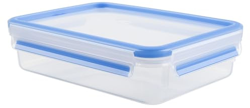 Tefal K3021412 - Masterseal Fresh - Boîte plastique de conservation alimentaire rectangulaire - 1.2 L - Bleu
