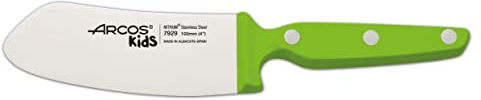 Arcos Kids - Coltello Cucina per Bambini - Lama Acciaio Inossidabile Nitrum 100 mm - Manico Polioxymetilene (Pom) Colore Verde
