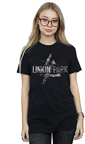 Absolute Cult Linkin Park Women's Prism Smoke Boyfriend Fit T-Shirt