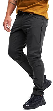 RevolutionRace Herr Explorer Outdoor Jeans, Outdoor byxor för Vardagsbruk och alla Outdoor Aktiviteter, Anthracite, M