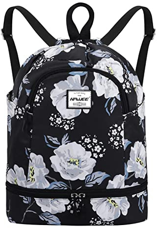 Sportivo Zaino con Coulisse Grande Borsa da Palestra con Tasca Interna | Impermeabile Unisex per Vita Quotidiana Scuola Sport All'Aperto Tempo Yoga Libero Spiaggia Nuoto