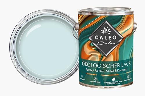 Caleo Color Paint Ice Flower Light Blue, 0.68 Litres, Ecological Paint for Furniture, Natural, Solvent-free, Suitable for Toys