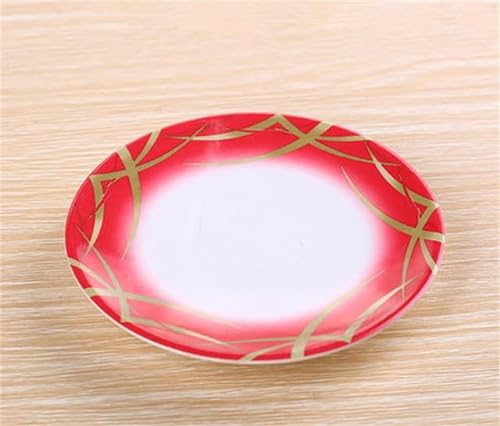 PLIAGE 3Pcs small round Plastic Japan Food Sushi Melamine Dish Rotary Sushi Plate Round Colorful Conveyor Belt Sushi Serving dinner plates