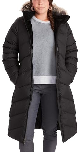 Marmot Damen Wm's Montreaux Coat, Leichte Daunenjacke, wasserdichter Daunenparka, warmer Wintermantel, regendichte Winterjacke, winddichte Funktionsjacke mit Kapuze, Black, XL