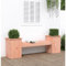 Gecheer Gartenbank mit Pflanzkübel Gartenbank mit Blumenkasten Garten Holz Bank Sitzbank Parkbank mit Pflanzkasten Esszimmerbank Ruhebank Balkonbank Gartenmöbel 184,5x39,5x56,5cm Douglasienholz