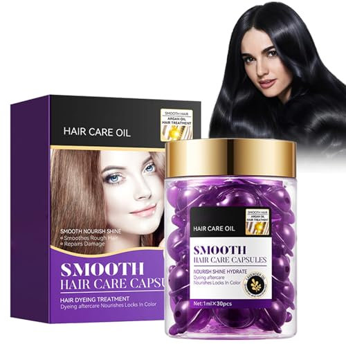 Eazerom 10 Siero Trattamento Capelli, Capsule per la Cura dei Capelli, Siero Olio per Capelli, 30 Capsule per la Cura dei Capelli, Siero Idratante Anti-Crespo per Riparazione