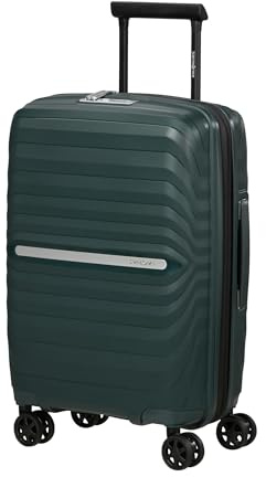 Samsonite Neo Flux - Spinner S Slim, Equipaje de Mano expandible, 55 cm, 39/45 L, Verde Jungla (Jungle Green)