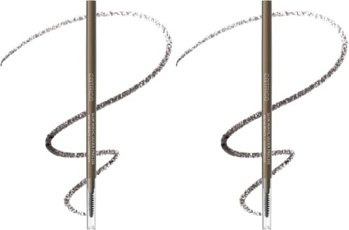 Catrice Slim'Matic Ultra Precise Brow Pencil Waterproof, Eye Pencil, lápiz de cejas, n.º 035 Ash Brown, marrón, definir, dar volumen, duradero, mate, vegano, sin nanopartículas (0,05 g) (Paquete de 2)