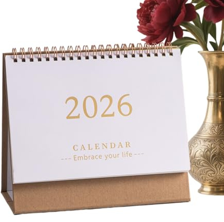 Calendario Da Scrivania 2025-2026 Con Pianificazione Decorativa per Vacanze