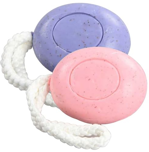 Sapone su corda 2 pezzi fragranza naturale 150g sapone per il viso idratante controllo dell'olio per le mani bagno esfoliante per la casa uomo donna