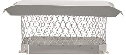 Shelter 9x 13 Single Flue Bolt-On Chimney Cap, Fully Assembled, Stainless Steel