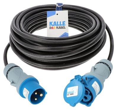 Kalle Das Kabel H07RN-F Rallonge en caoutchouc CEE 2,5 mm² 230 V Câble de camping