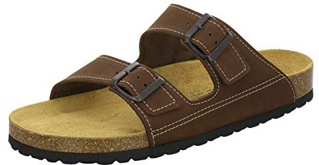 AFS-Schuhe 3110 Mules sportives en cuir pour homme, pantoufles confortables, semelle en liège, fabriquées en Allemagne