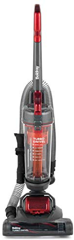 Beldray BEL0648 Turbo Swivel Upright Vacuum Cleaner with Ergonomic Multidirectional Head, 400 W, 2.5 L Easy-Empty Tank, 2 M Flexi Hose, HEPA Filter, 3-in-1 Crevice & Brush Tool Included, Red