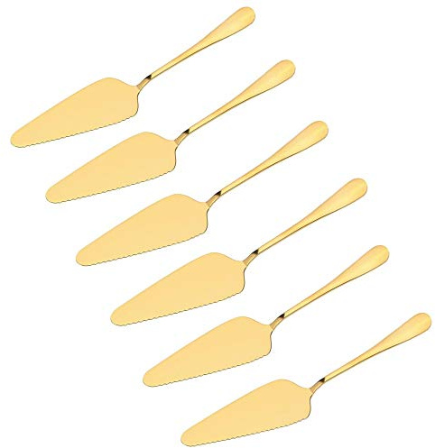 Pie Cake Server Set Stainless Steel Cake Cutter Pie Cake Slice Dessert Server Cutter Pizza Shovel Tart Dessert Slicer Server 6 Pack