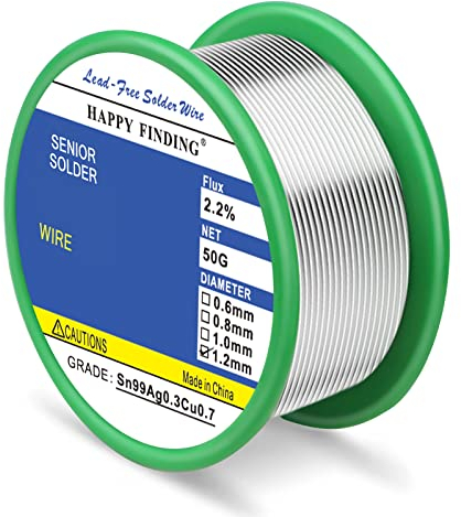 Soudure sans plomb avec noyau colophane Sn99 Ag0,3 Cu0,7/1,2 mm, 50 g