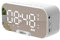 Irishom 4 in 1 Radio Sveglia digitale con superficie a specchio digitale con altoparlante BT e radio FM e doppio display di temperatura Allarme elettronico da scrivania