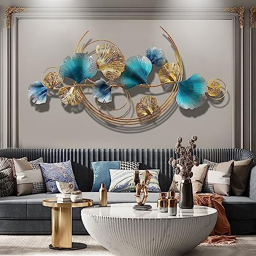 Akiddo Decorazioni Parete Moderno, Arte Metallica Semicerchio - per Soggiorno/Camera da Letto/alberghi, 120 * 60CM