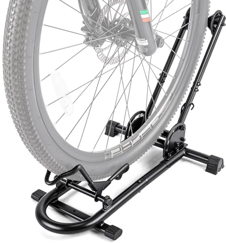 Indoor Bike Floor Stand - Bike Stand Rack for Garage/Home - Bike Storage Bicycle Parking Rack Fit 26”-29” Mountain Road Bikes