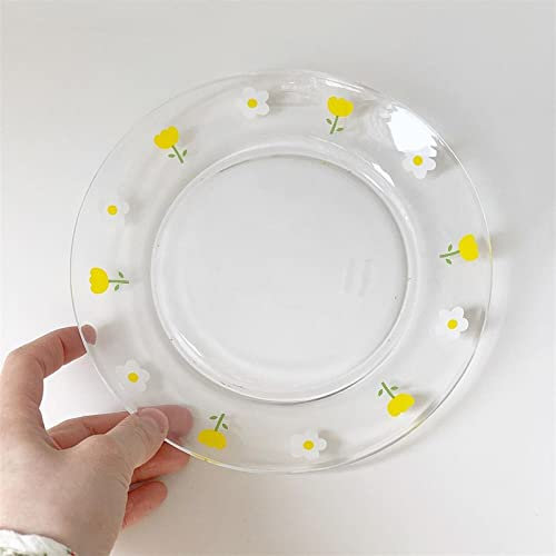 Servizio da tavola Piatto da pranzo trasparente Piatto in vetro Piatto da colazione Piatto da dessert Caffetteria for la casa Ristorante Piatto dim Sum Piatto piatto Piatto poco profondo Servizio di p