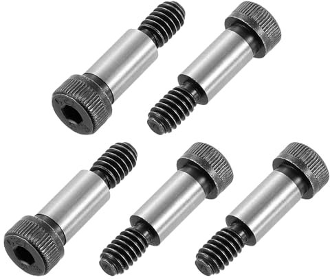 QUARKZMAN Tornillos De Cabeza Hexagonal Con Hombro De Acero Aleado, Longitud Del Hombro 5/8, Diámetro Del Hombro 5/16, Roscado 5/16-20 UNC, 10 Piezas