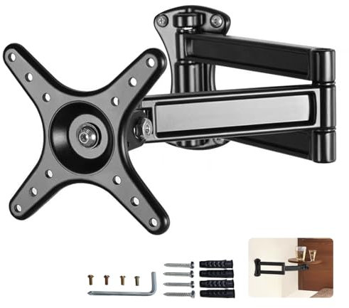 ANTEISI Small Round Side Tabl Folding Brackets,Floating Nightstand Rotatable Bracket,Mini Coffee Table Extensible Hinges,Bathtub Side Table Brackets,Suitable for DIY As Sofa Side Table,Over Bed Table