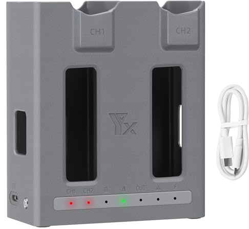 LYONGTECH 100W Akku Ladegerät für DJI Mavic 4 Pro,Fast Akkuladestation,Charger Hub,Charging 2 Batteries, Drohne Ladestation Zubehör