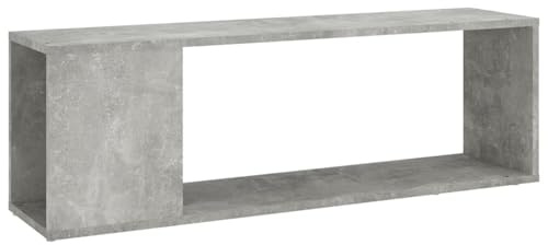 Gecheer Mobile TV, 100x24x32 cm, Grigio Cemento, Truciolato, per Sala TV