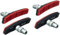XLC Unisex – Erwachsene Bremsschuhe V-Brake BS-V12 4er Set 80 mm, Rot, Schwarz, One Size