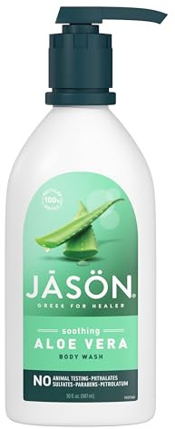 JASON Aloe Vera Shower Gel Body Wash - Soothing, Gentle Clean Feeling, 30 Fluid Ounces