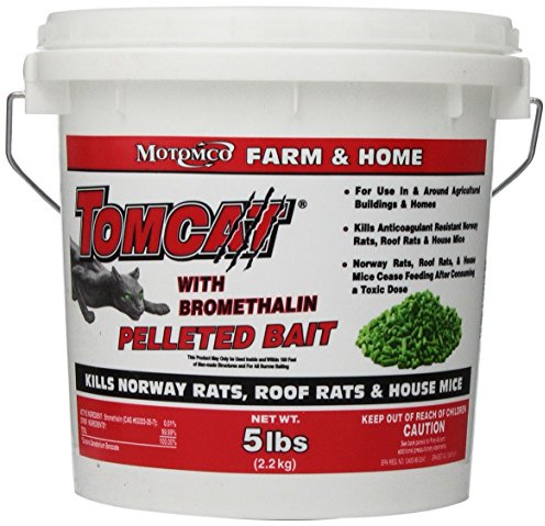 MOTOMCO Tomcat Mouse and Rat Bromethalin Pellets, 5-Pound