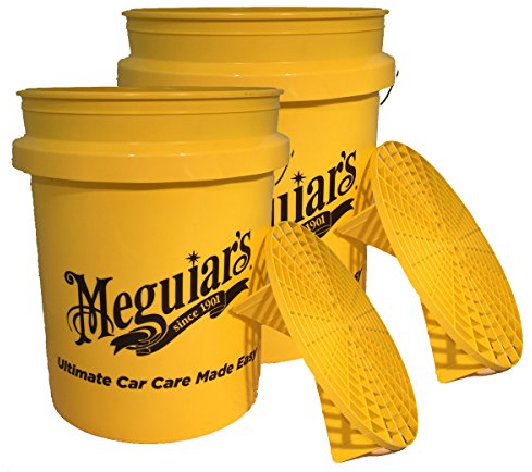 2 x Meguiars 650120 Grit Guard Insert + Bucket with Insert Cleaning Bucket 1 Piece