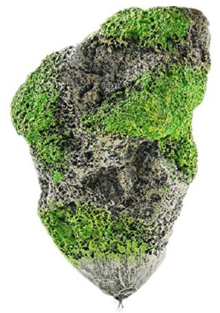 Hewnda Aquarium Floating Rock Decor, Mountain Fish Tank Ornament with Moss