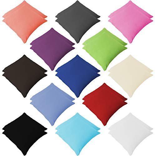 Style Heim Kissenbezug Kissenhülle Kopfkissenbezug Pillow Cover Pillowcase 40x40 40x60 40x80 50x50 80x80 2er-Set Doppelpack 100% Baumwolle, Farbe: Apfelgrün Grün, (Größe: 40 x 60 cm)
