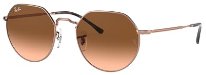 Ray-Ban Rb3565 Jack Runde Sonnenbrille, Kupfer/Rosa Farbverlauf Braun
