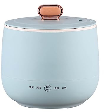 ZHANGMIN Olla Arrocera Pequeña, Mini Arrocera Eléctrica De 1,8 L con Olla Antiadherente For 1-2 Personas, 4 Funciones De Multicocina For Hacer Arroz, Sopa, Avena, Pastel (Color : Blue)