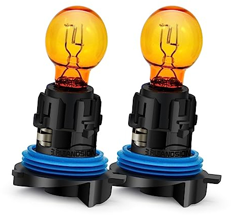 Ruiandsion 2 st HP24W halogenlampa gul bärnsten 12 V 24 W för varselljus