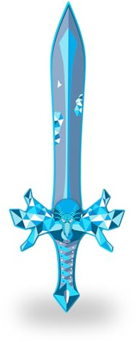 Papo - Epée de Glace - 20019 - Panoplies en Mousse - pour Enfants - Filles Et Garçons - A Partir de 3 Ans, Bleu Glacier