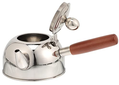 ABOOFAN Bouilloire à Poignée Latérale 500ml En Acier Inoxydable Bouilloire Sifflante Compatible Cuisinière à Induction Théière Pratique Cuisine Pour Restaurant Design Simple