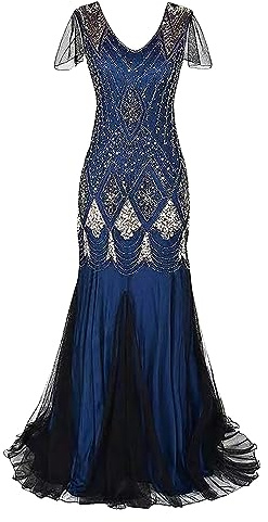 1920 Flapper Robe Charleston à Sequins Robe soirée Frange Paillettée Style années 20 pour Party, Bal, Soirée Gatsby, Cocktail